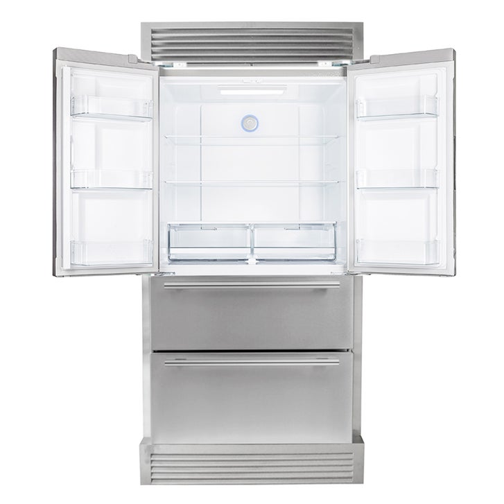 Forno Moena 2-piece Stainless Steel 40 in 19.2 cu ft French Door Refrigerator with Decorative Trim Kit