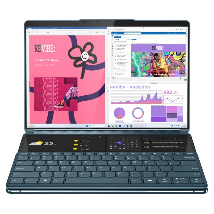 Lenovo Yoga Book 9i 13.3-in. Touchscreen Laptop, Intel Core Ultra 7 155U, 16GB RAM, 1TB SSD Bundle