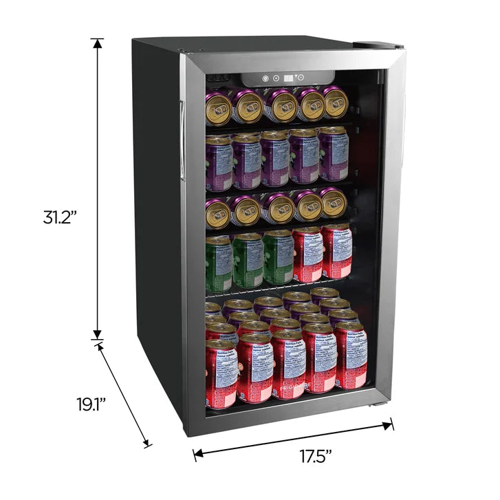 Frigidaire 18 in. 3.4 cu ft. Glass Door Compact Refrigerator with Reversible Door