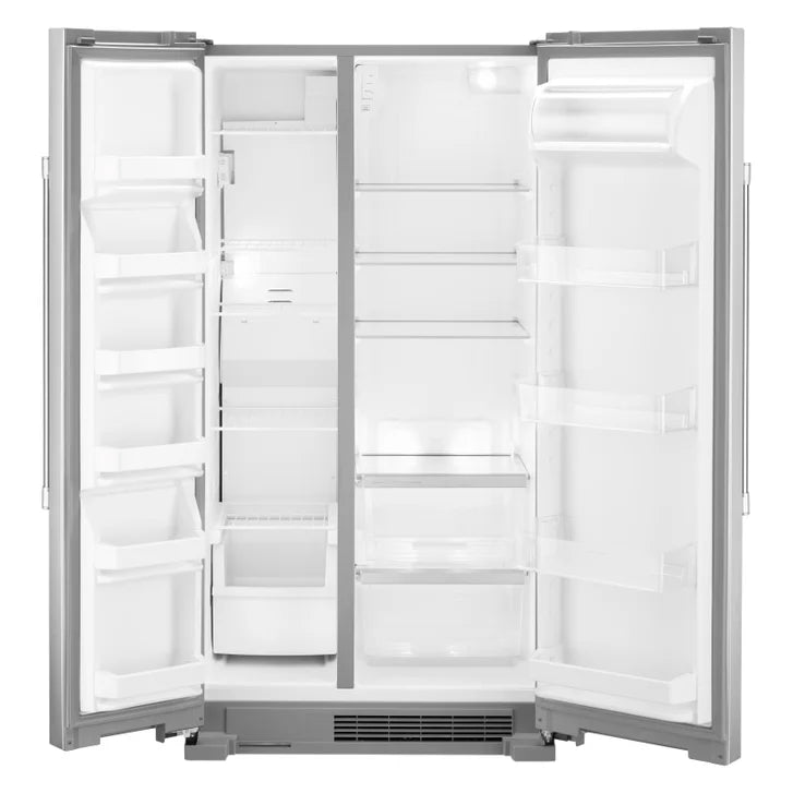Maytag 36 in 25 cu ft. Stainless Steel Side-by-Side Refrigerator with Stainless Steel Handles