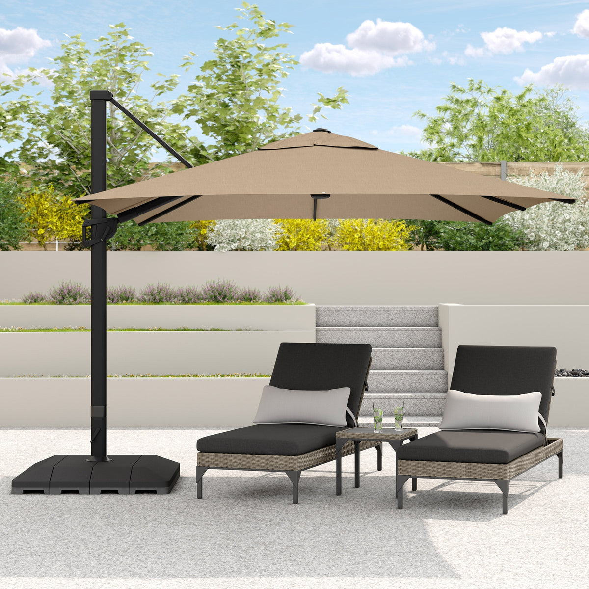 Sirio 4 m x 3 m (13 ft. x 10 ft.) Cantilever Umbrella