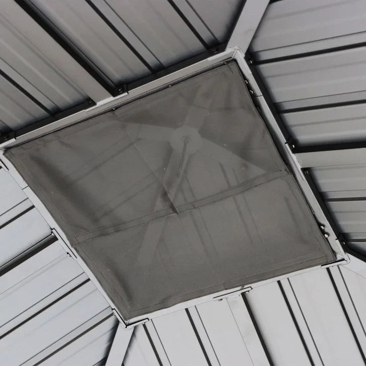 Dunham Aluminum Gazebo with Wood Finish