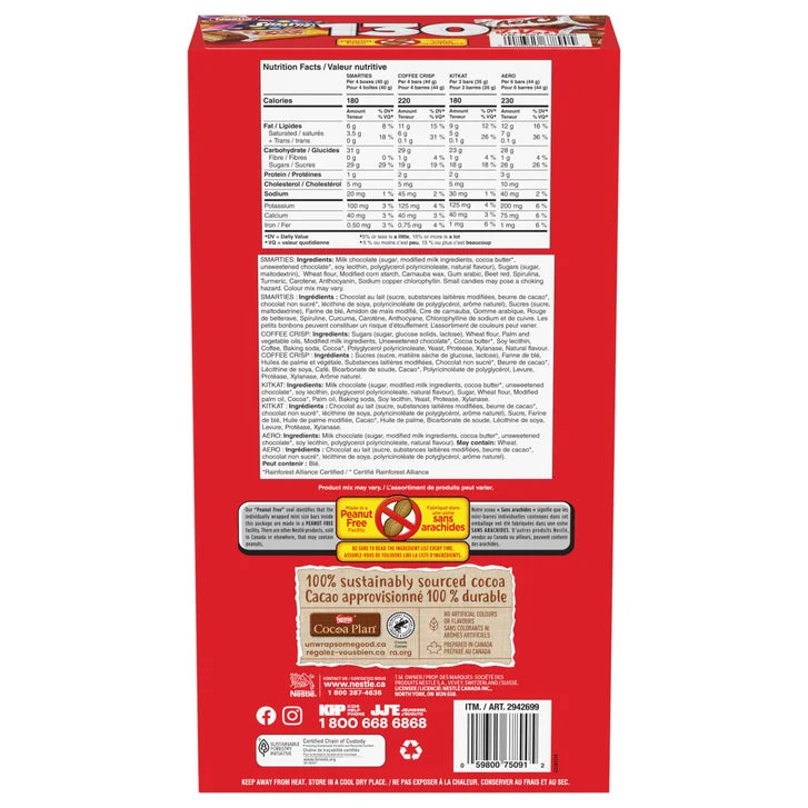 Nestlé Assorted Mini Bars and Candies, 1.3 kg