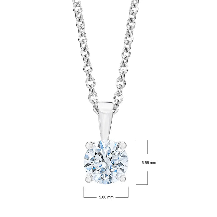 Round Brilliant Diamond Solitaire Pendant (0.60 ct)