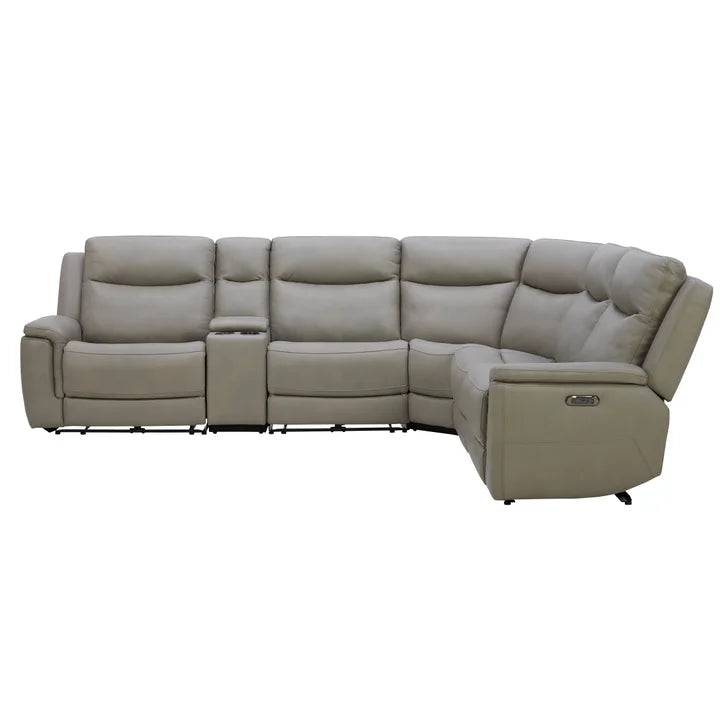 Gilman Creek 6-piece Top-grain Leather Power Sectional