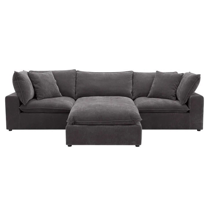 Aiden & Ivy Sereen 4-piece Modular Sofa with Ottoman