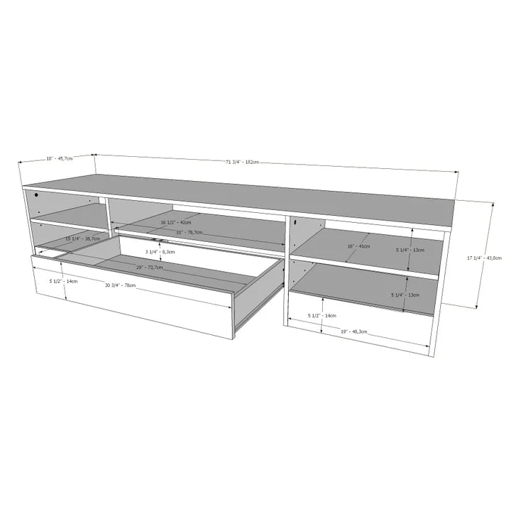 Cleveland Black 182.2 cm (71.8 in.) Television Stand