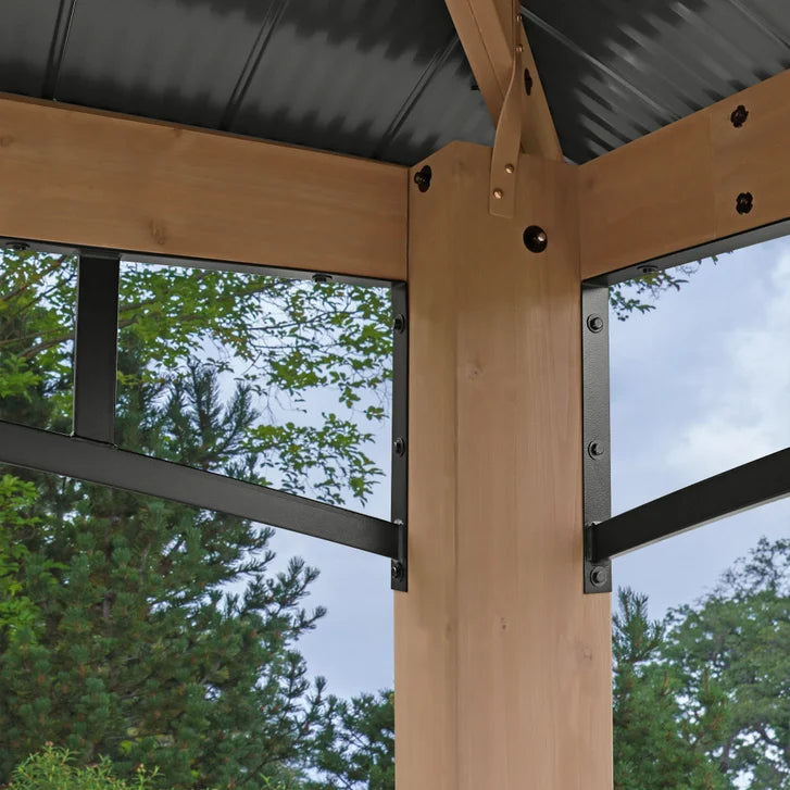 Yardistry Gazebo 12 ft. × 14 ft. with Aluminum Roof