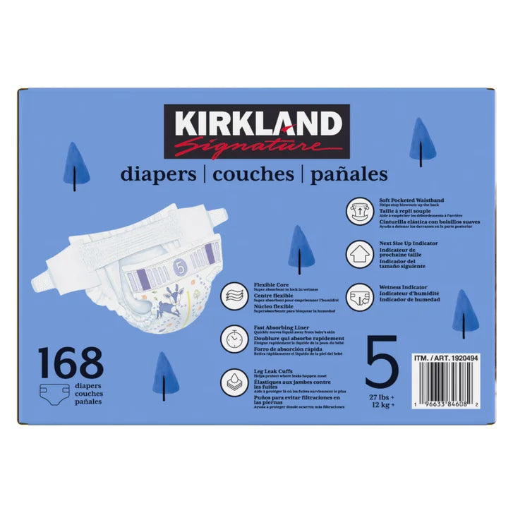 Kirkland Signature Diapers, Sizes 3 - 6