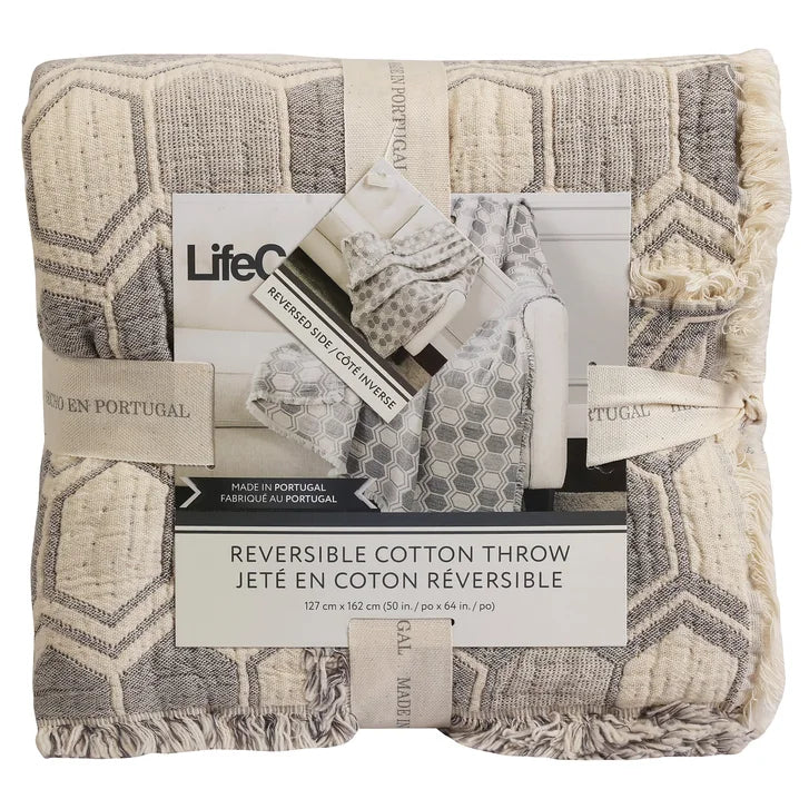 Life Comfort Reversible Cotton Throw.