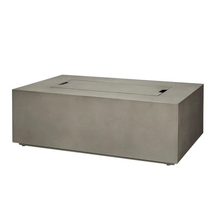 Real Flame Aegean Steel 42 in. Rectangle Fireplace