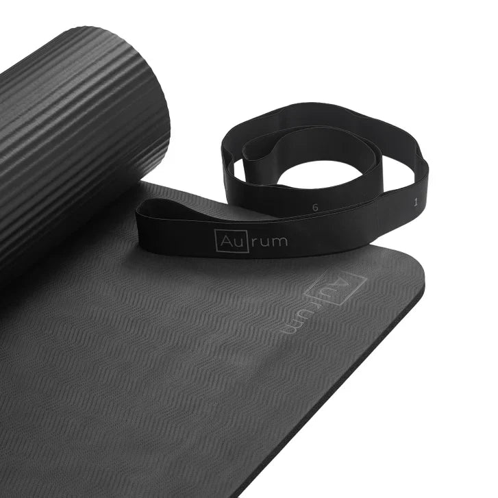 AURUM Hybrid Comfort Fitness Mat with 2-in-1 Strap