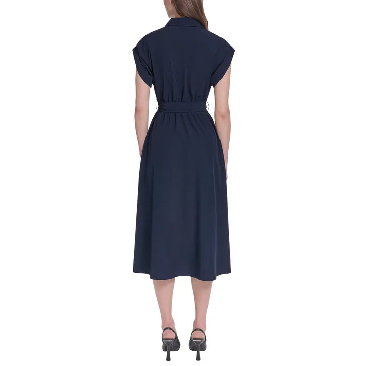 DKNY Women's Belted Shirt Dress
