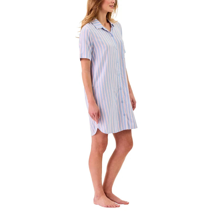 Martha Stewart Women's Notch Collar Nightshirt, 2-pack