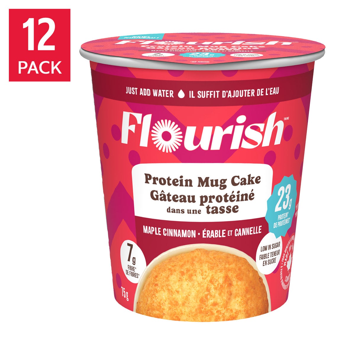 Flourish - Protein Mug Cakes, 12 × 75 g