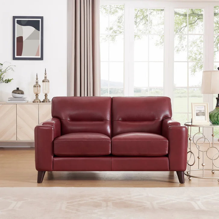 Prospera Home Sorena Top-grain Leather Sofa and Loveseat