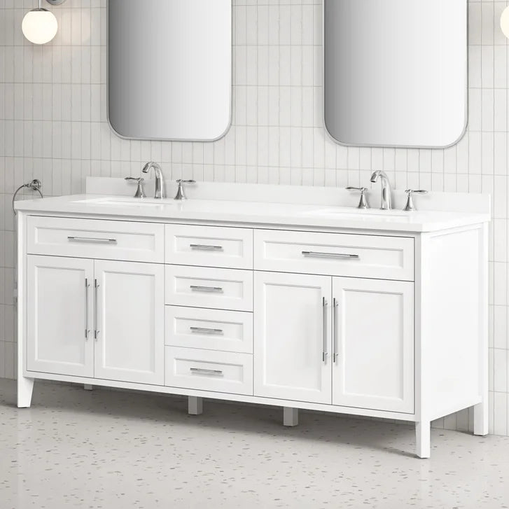 OVE Decors Renfrew Vanity with Quartz Top in White