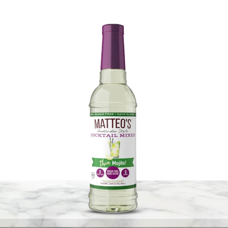 Matteo's Sugar-Free Cocktail Mix Variety Pack, 6 × 750 mL + 1 pump