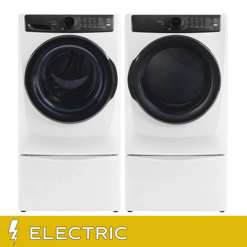 Electrolux 7 Series Laundry Bundle 5.2 cu ft. Front Load Washer and 8.0 cu ft. Electric Dryer with Storage Pedestal