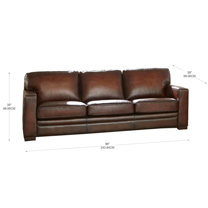 Prospera Home Luca Top-grain Leather Sofa