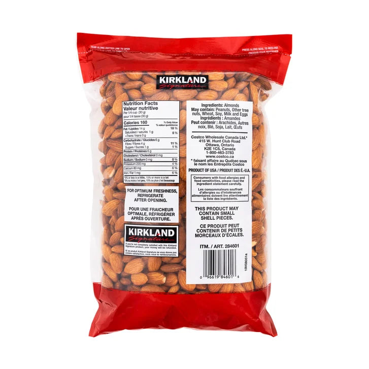 Kirkland Signature Whole Almonds, 1.36 kg
