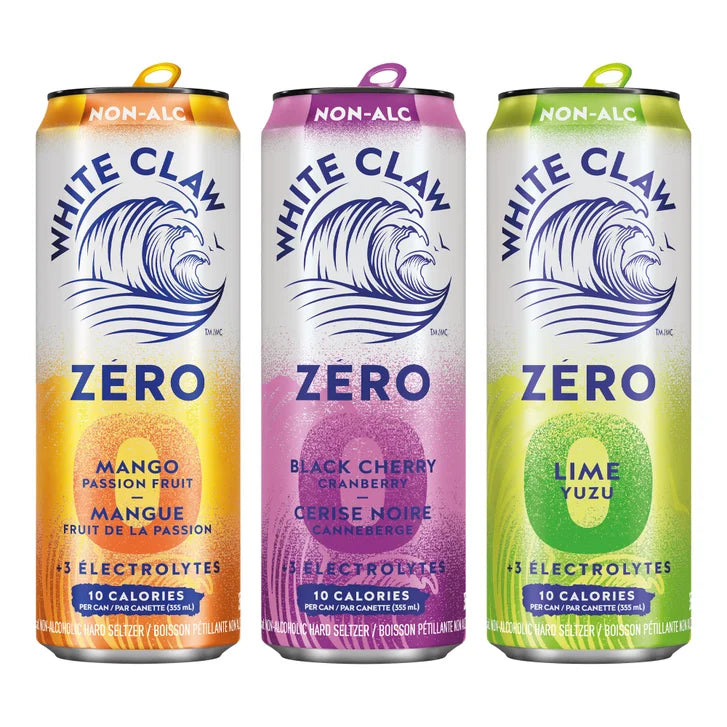 White Claw Zero Non-Alcoholic Hard Seltzer, 355 mL, 15-pack