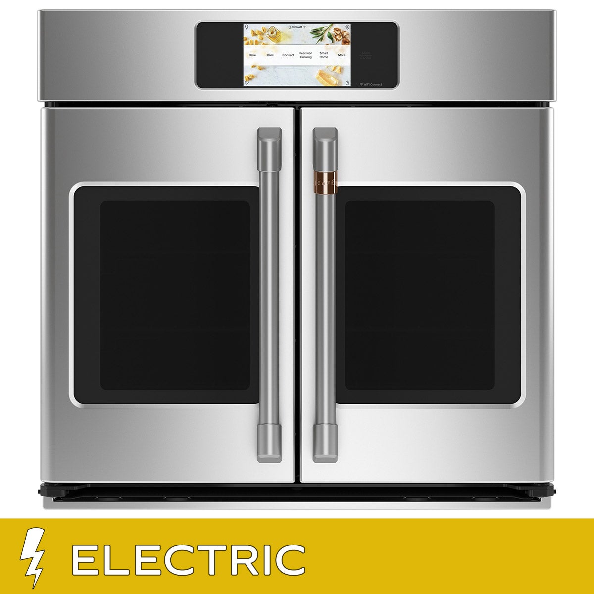 Café 30 in. 5.0 cu. ft. Electric French-Door Single Wall Oven with True European Convection
