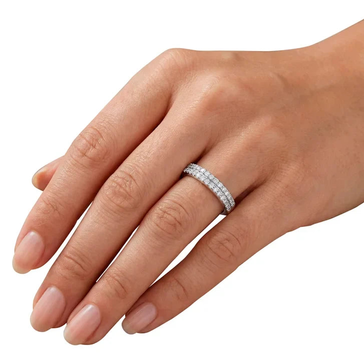 Round Brilliant Diamond Two Row Band (0.28 ctw)