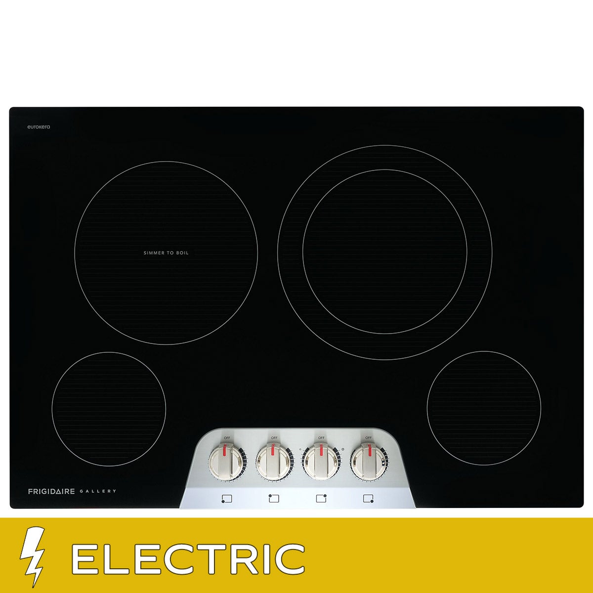 Frigidaire Gallery 30 in. Stainless Steel Electric Cooktop with Backlit LED Knobs