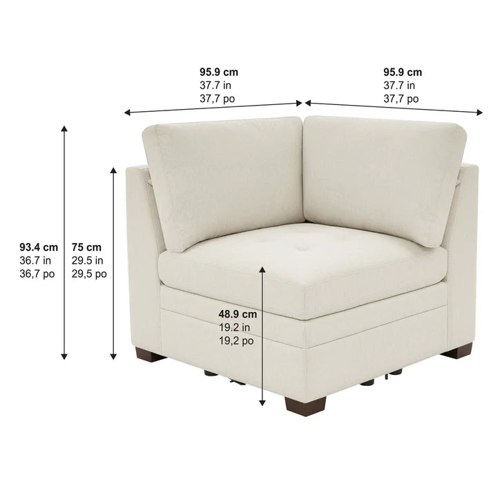 Thomasville Tisdale Tufted Corner Chair Piece