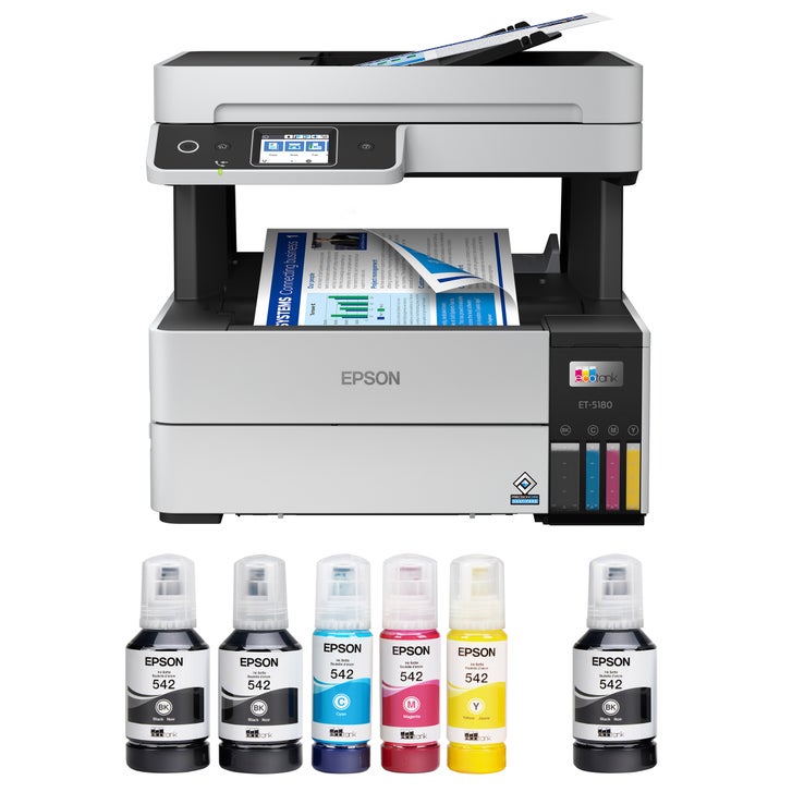 Epson EcoTank Pro ET-5180 SE Wireless All-in-One Colour Supertank Printer with Bonus Black Ink Bottle