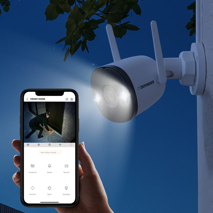 Defender AI POWERED 4K Guard Pro Wi-Fi Plug-in Power Security Cameras, 2-pack