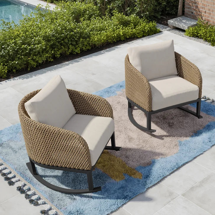 Florina 2-piece Patio Rocking Chair Set