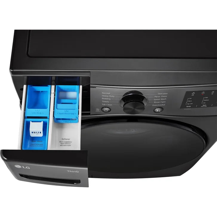 LG 5.2 cu ft. Midnight Black Smart Front Load Washer with AI Direct Drive