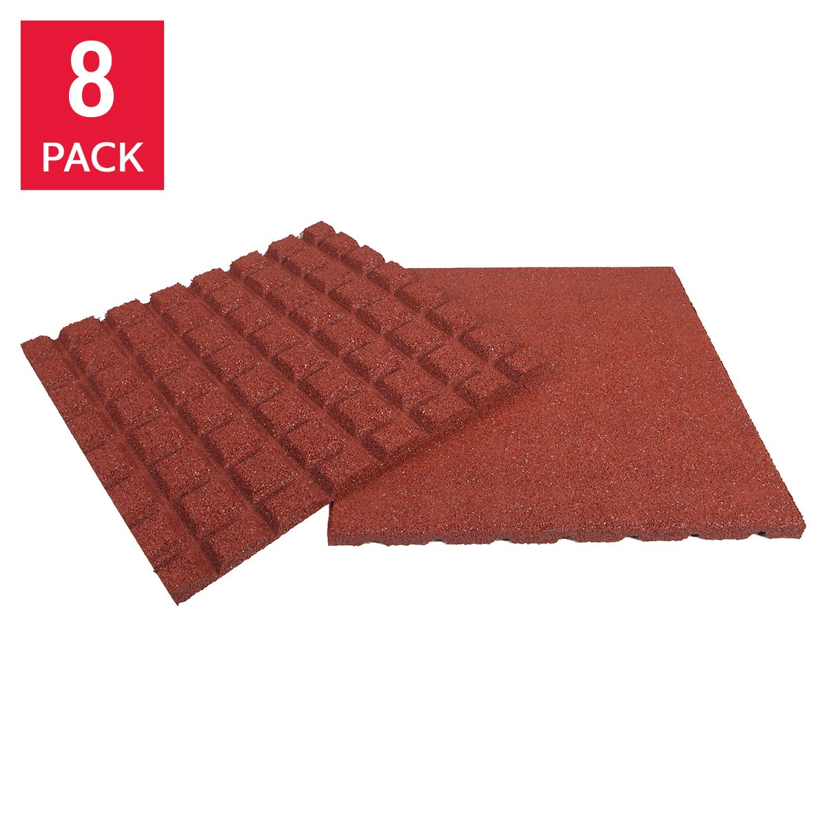 Rubber Outdoor Tiles, 8-pack
