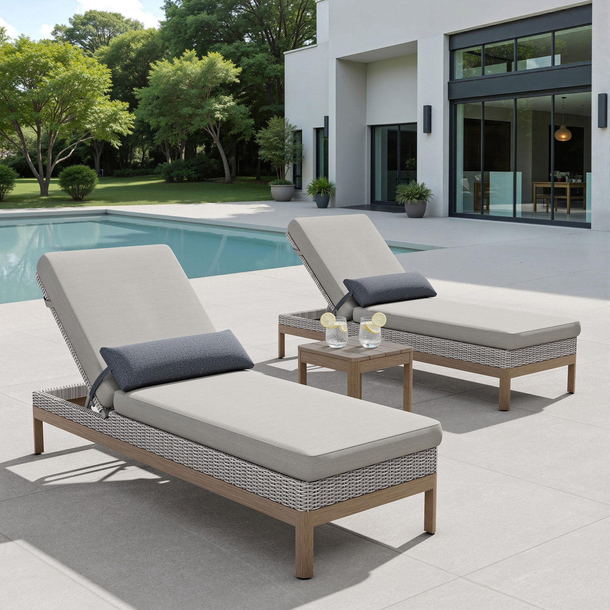 Palermo 3-piece Patio Lounger Set