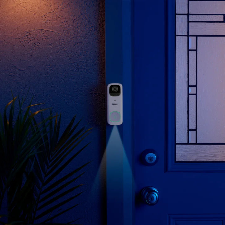 Lorex 2K Battery Video Doorbell and 4K Spotlight Indoor/Outdoor Wi-Fi Security Camera
