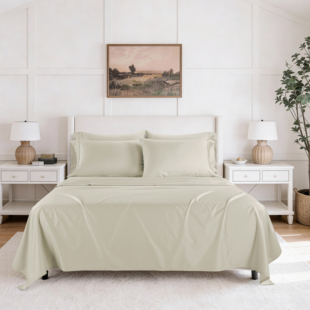 Hotel Signature Cotton Sateen Sheet Set, 6-piece