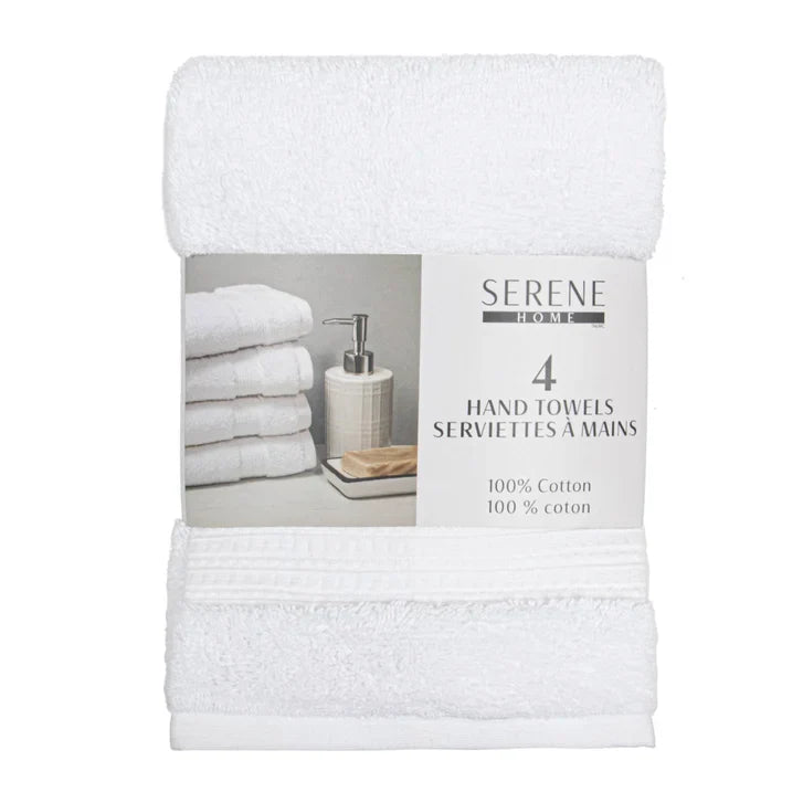 Serene Home Collection Hand Towel, 4-pack