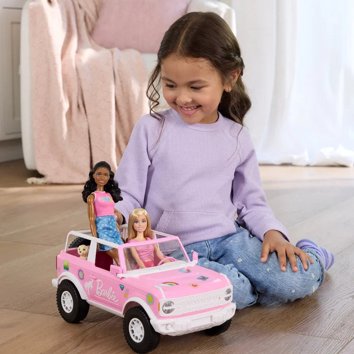 Hot Wheels Barbie Ford Bronco with 2 Barbie Dolls