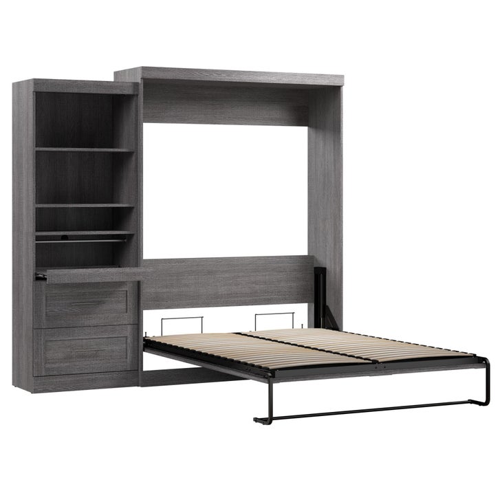 Bestar Boutique Queen Wall Bed 2-piece Set with Pull-out Shelf
