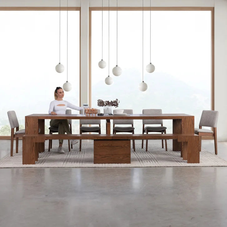 Transformer Table with Bench and 6 Chairs