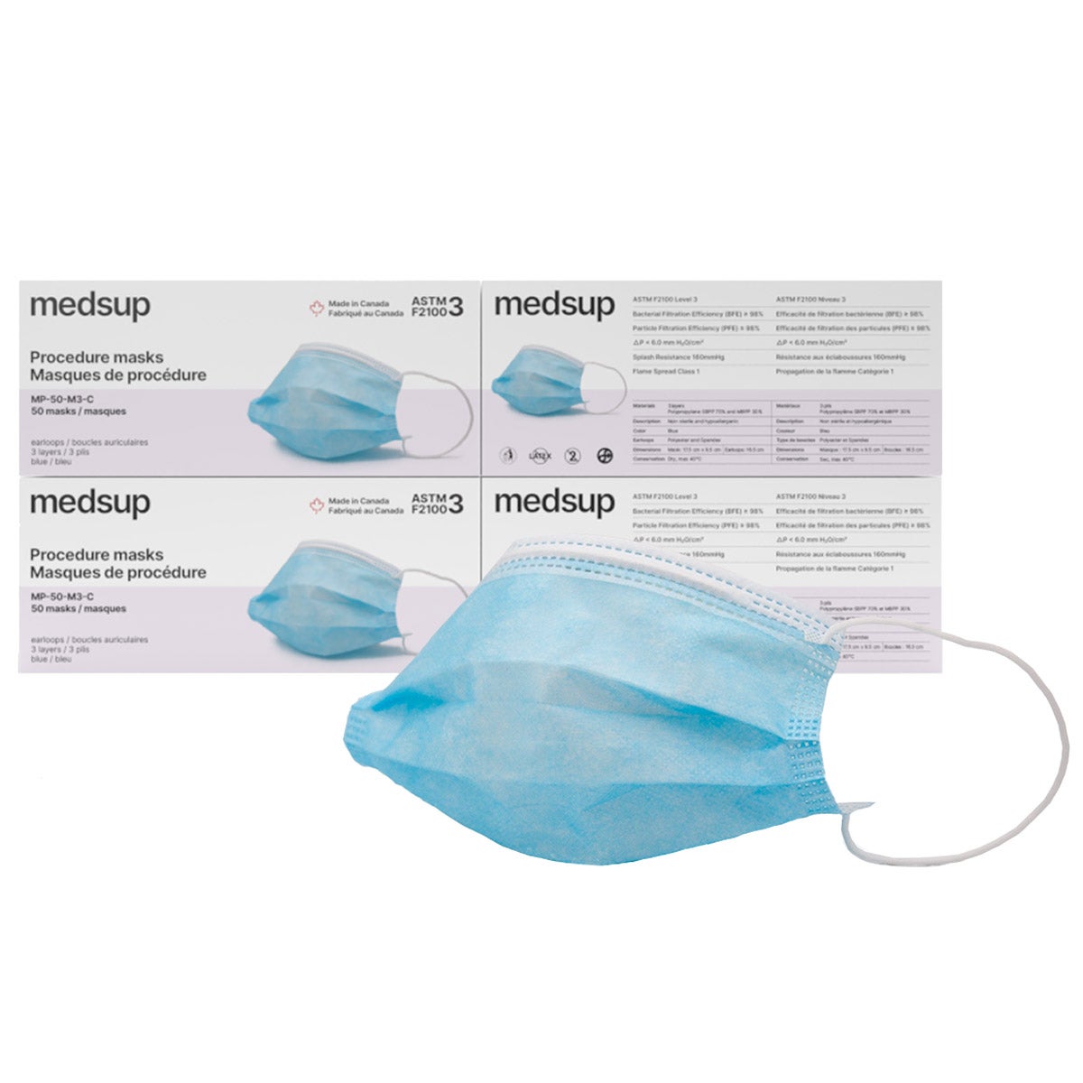 Medsup Medical Procedure Masks, 200 count