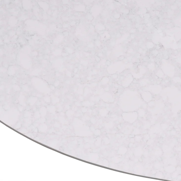Orchid Round Solid Quartz Dining Table, 132,1 cm (52 in.) diameter