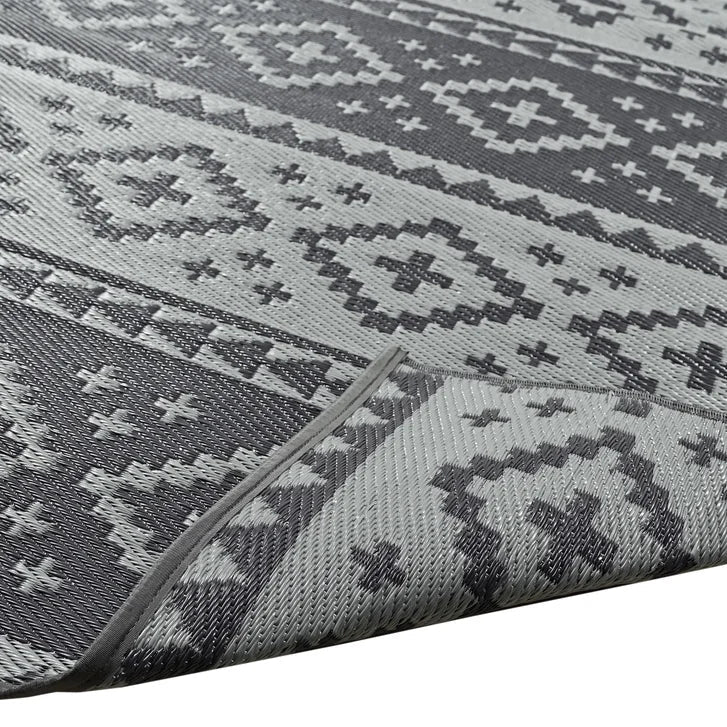 Viana Bahamas Collection Folk Indoor/Outdoor Reversible Area Rug