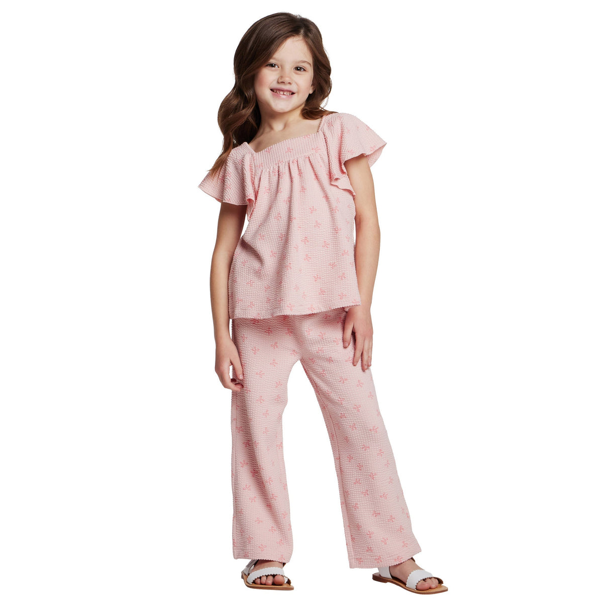 Andy & Evan Girls Textured Knit 2-piece Set