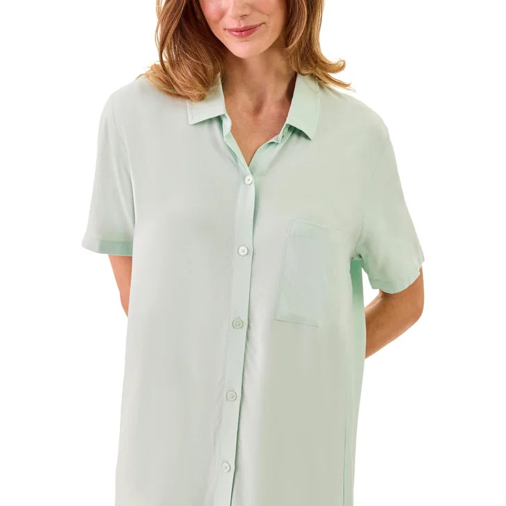 Martha Stewart Women's Notch Collar Nightshirt, 2-pack