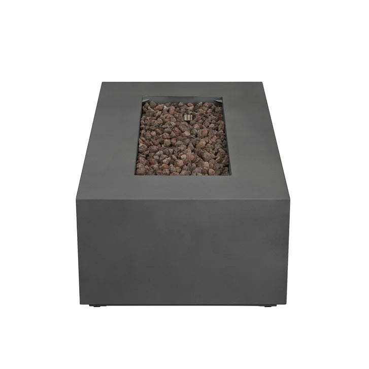 Real Flame Aegean Steel 42 in. Rectangle Fireplace