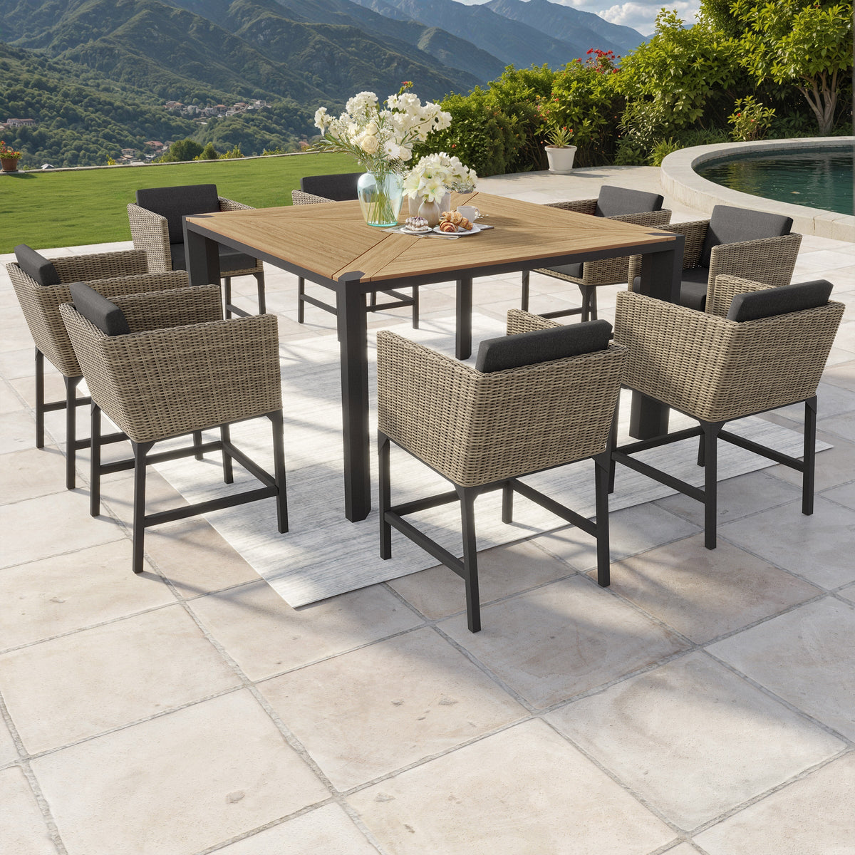 Aberdeen 9-piece Patio Dining Set