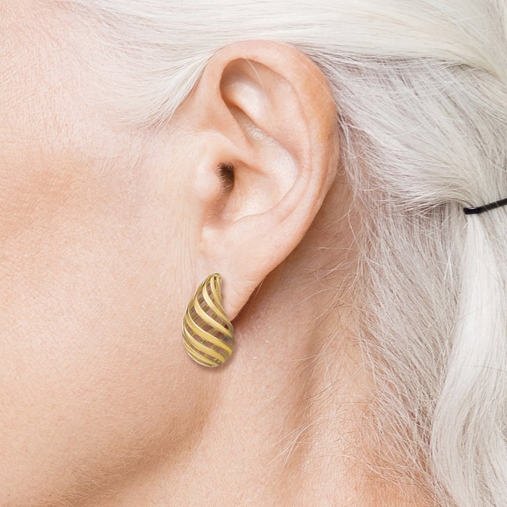 Teardrop Earrings in Yellow Gold